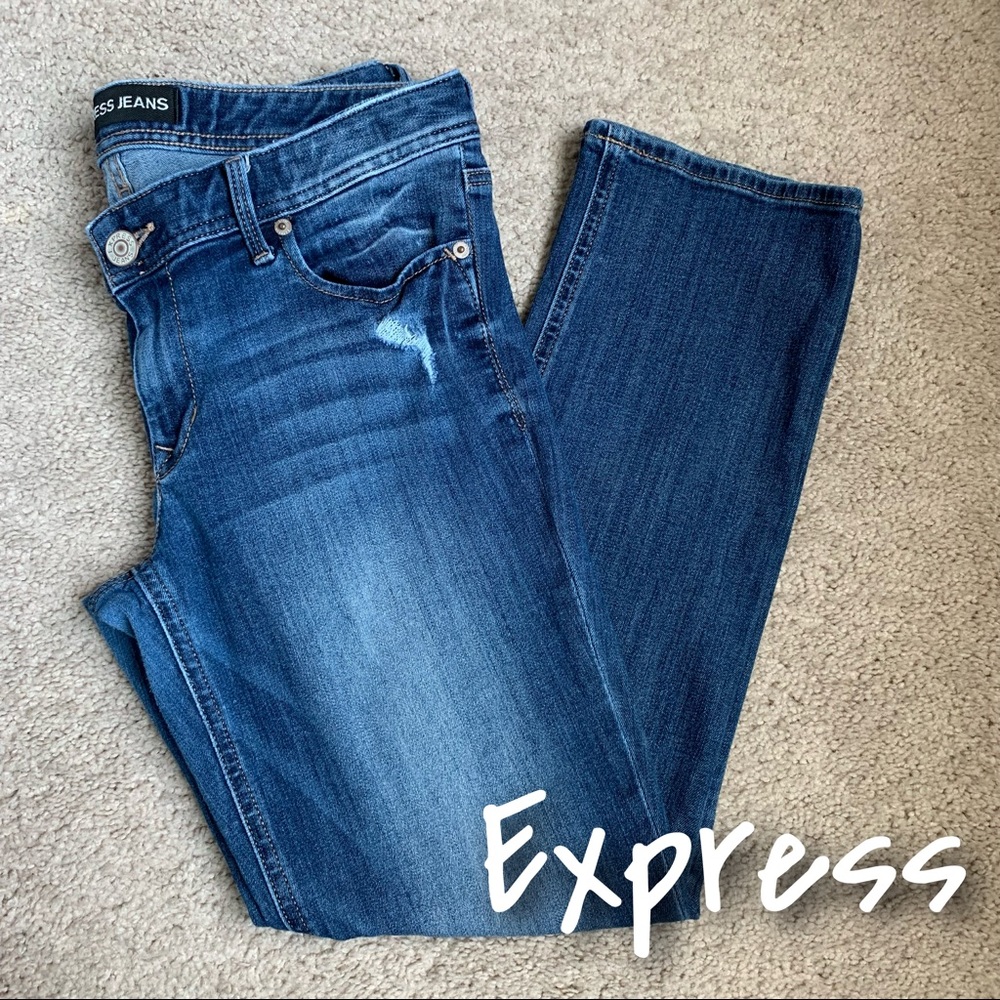 Express Stella Cropped Skinny Jeans